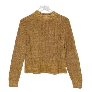 Old Navy Shaker Stitch Sweater M NEW Sly Fox Brown Mock Neck
